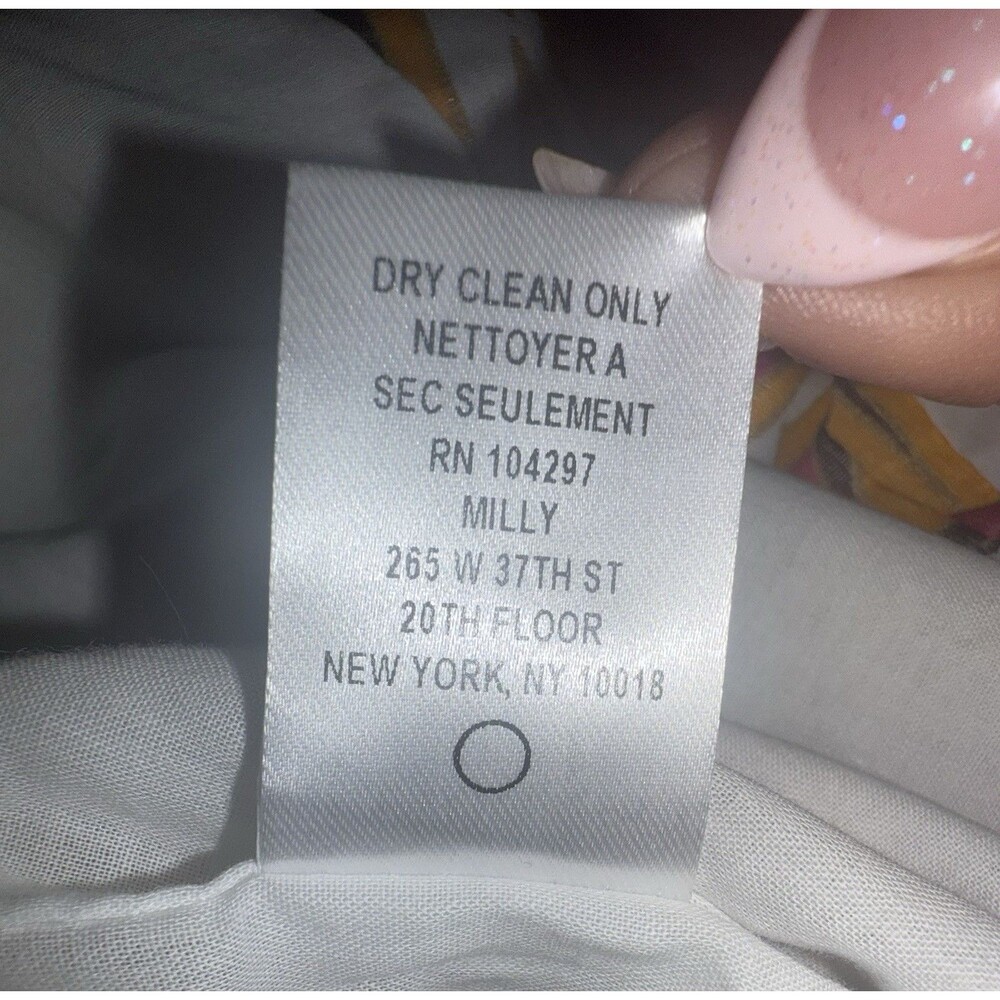 NWT An Original Milly Of New York Orange Pink Paisley Halter Dress Size 2 $375 - Picture 14 of 16